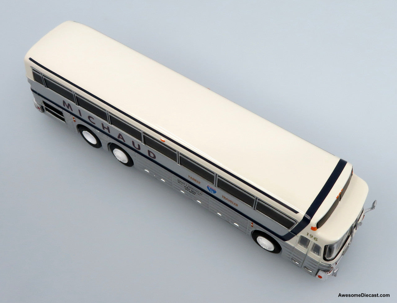 1969 Eagle Model 05 Coach: Michaud Bus Lines 1:87 (HO) Diecast Model Bus by Iconic Replicas