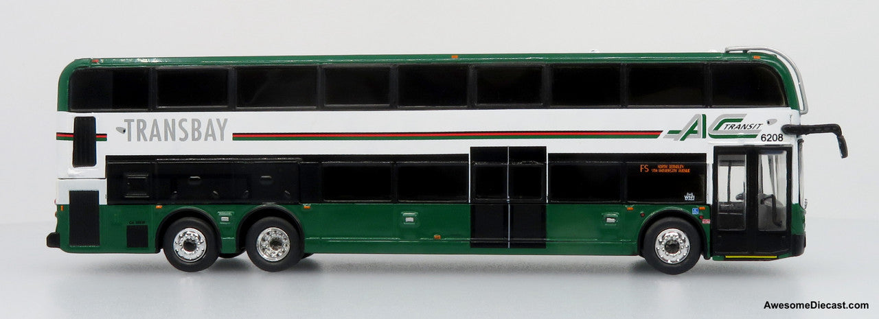Alexander Dennis Enviro 500 Double Decker Bus: AC Transit / Transbay 1:87 (HO) Diecast Model Bus by Iconic Replicas