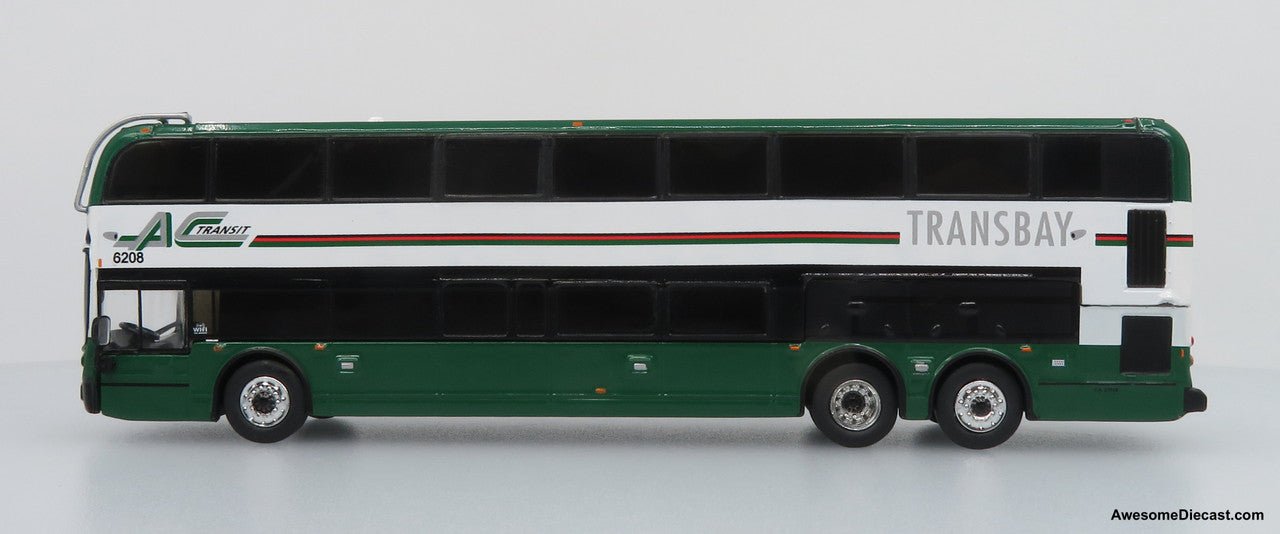Alexander Dennis Enviro 500 Double Decker Bus: AC Transit / Transbay 1:87 (HO) Diecast Model Bus by Iconic Replicas