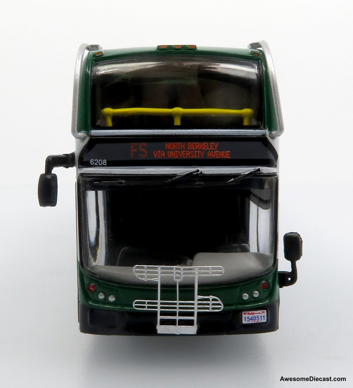 Alexander Dennis Enviro 500 Double Decker Bus: AC Transit / Transbay 1:87 (HO) Diecast Model Bus by Iconic Replicas