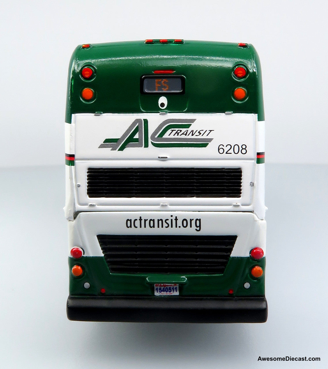 Alexander Dennis Enviro 500 Double Decker Bus: AC Transit / Transbay 1:87 (HO) Diecast Model Bus by Iconic Replicas