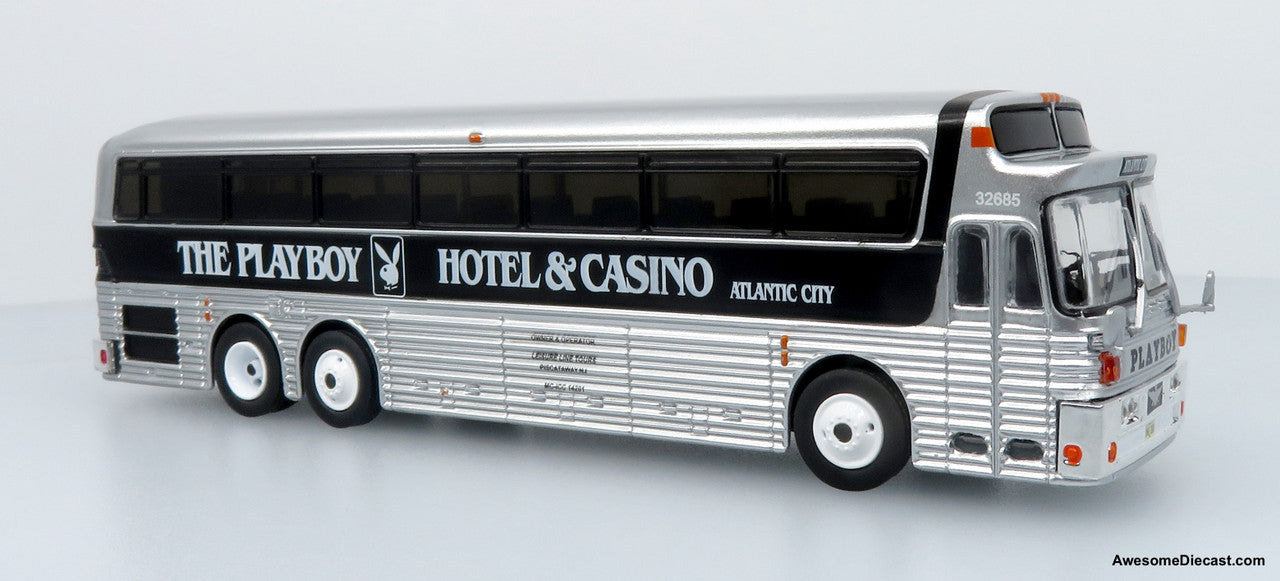 1969 Eagle Model 05 Coach: The Playboy Hotel & Casino 1:87 (HO) Diecast Model Bus by Iconic Replicas