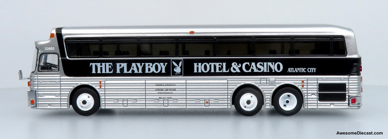 1969 Eagle Model 05 Coach: The Playboy Hotel & Casino 1:87 (HO) Diecast Model Bus by Iconic Replicas
