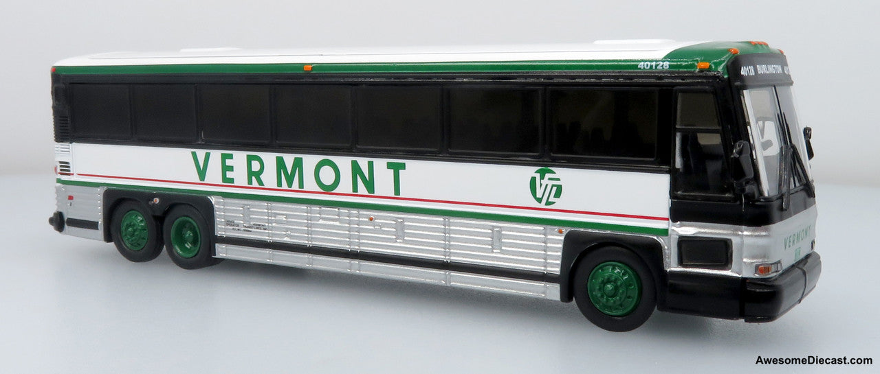 2001 MCI D4000 Coach: Vermont Transit 1:87 (HO) Diecast Model Bus by Iconic Replicas
