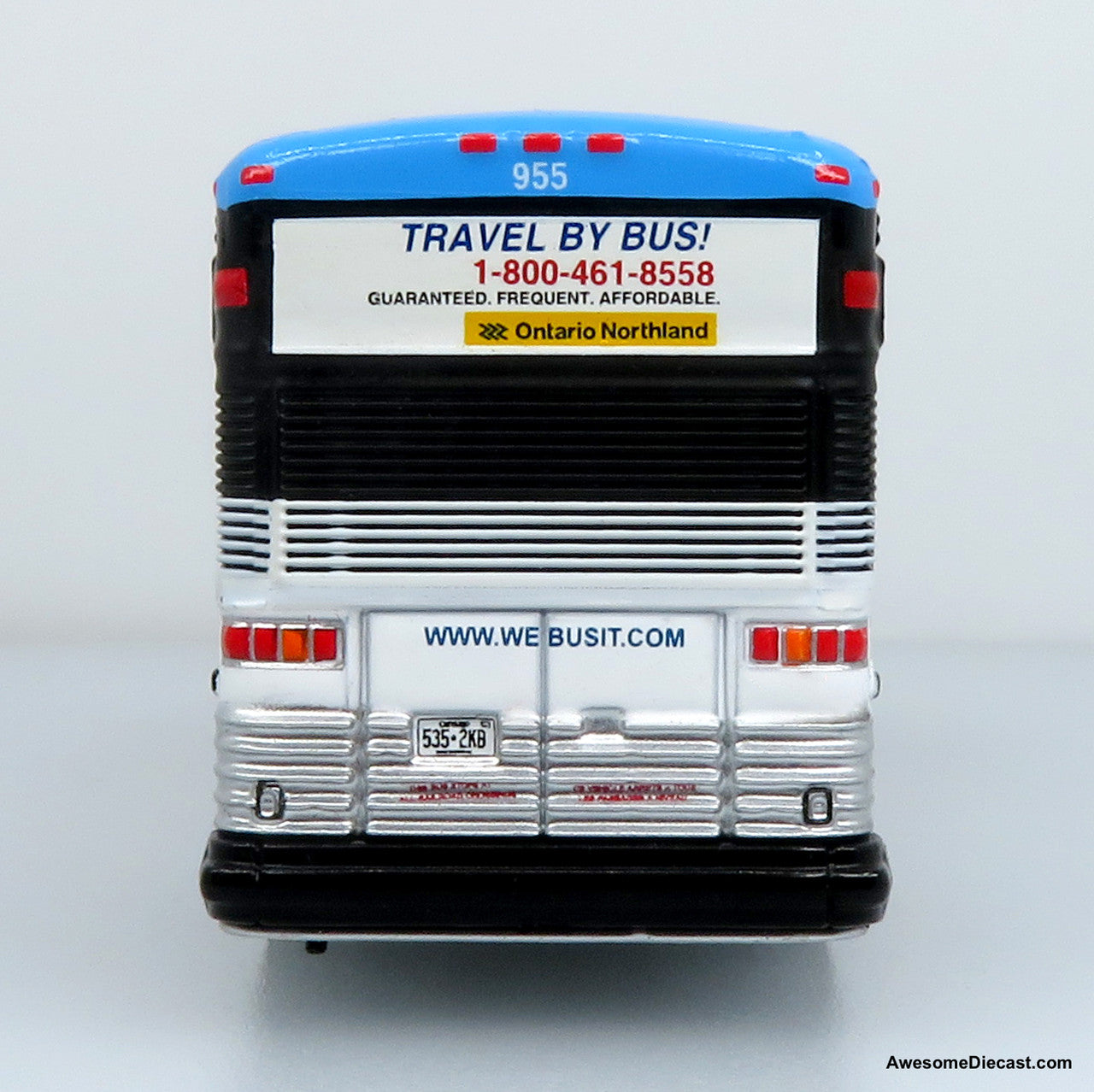2001 MCI D4000 Coach: Ontario Northland 1:87 (HO) Diecast Model Bus by Iconic Replicas