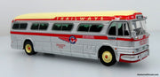 1959 GM PD4104 Coach: Continental Trailways 1:87 (HO) Diecast Model Bus by Iconic Replicas