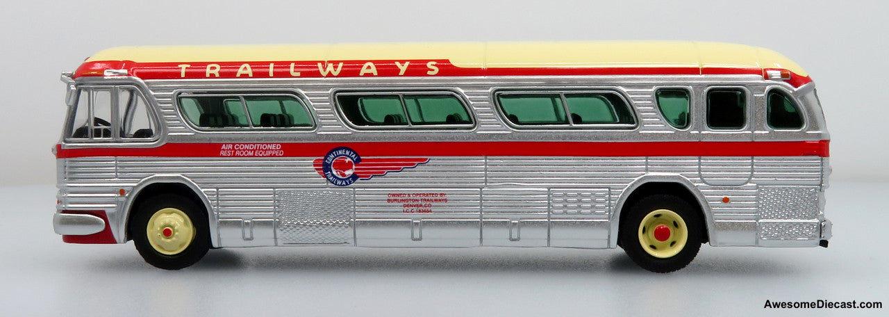 1959 GM PD4104 Coach: Continental Trailways 1:87 (HO) Diecast Model Bus by Iconic Replicas
