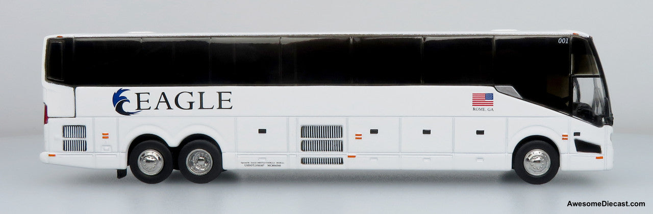 Prevost H3-45 Coach: Eagle Christian Tours 1:87 (HO) Diecast Model Bus by Iconic Replicas