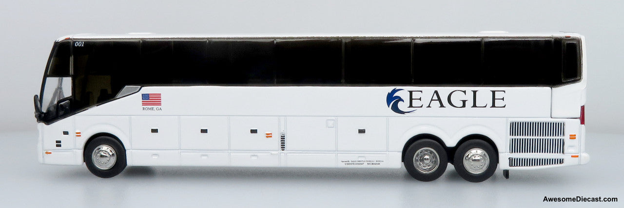 Prevost H3-45 Coach: Eagle Christian Tours 1:87 (HO) Diecast Model Bus by Iconic Replicas