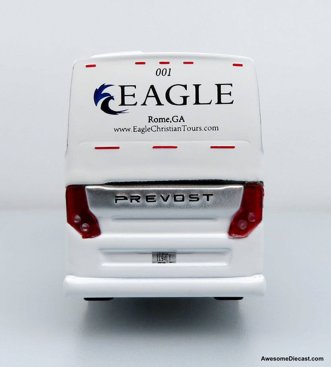 Prevost H3-45 Coach: Eagle Christian Tours 1:87 (HO) Diecast Model Bus by Iconic Replicas