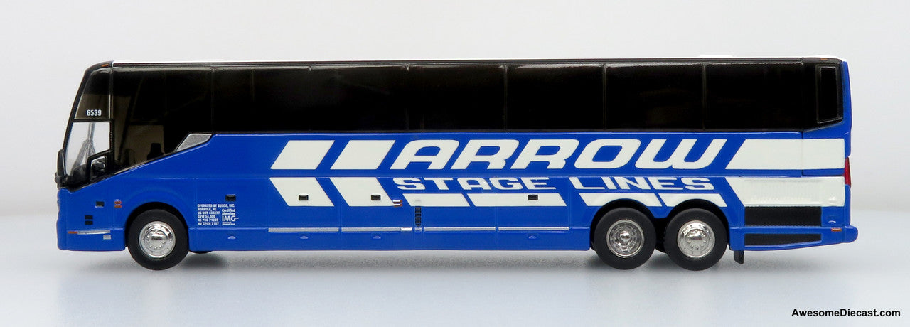 Prevost H3-45 Coach: Arrow Stage Lines 1:87 (HO) Diecast Model Bus by Iconic Replicas