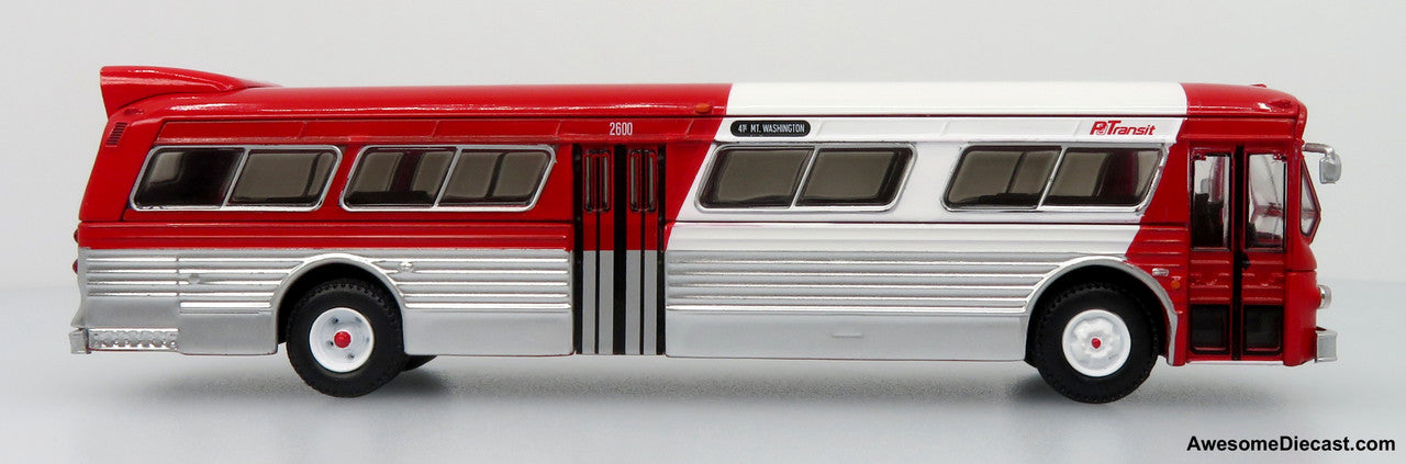 Flxible 53102 Transit Bus: Pittsburgh Area Transit 1:87 (HO) Diecast Model Bus by Iconic Replicas