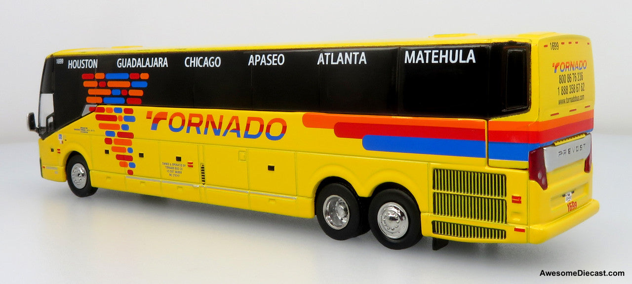 Prevost H3-45 Coach: Tornado Bus Company 1:87 Diecast Model Bus by Iconic Replicas