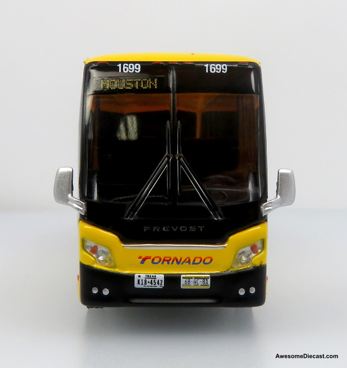 Prevost H3-45 Coach: Tornado Bus Company 1:87 Diecast Model Bus by Iconic Replicas