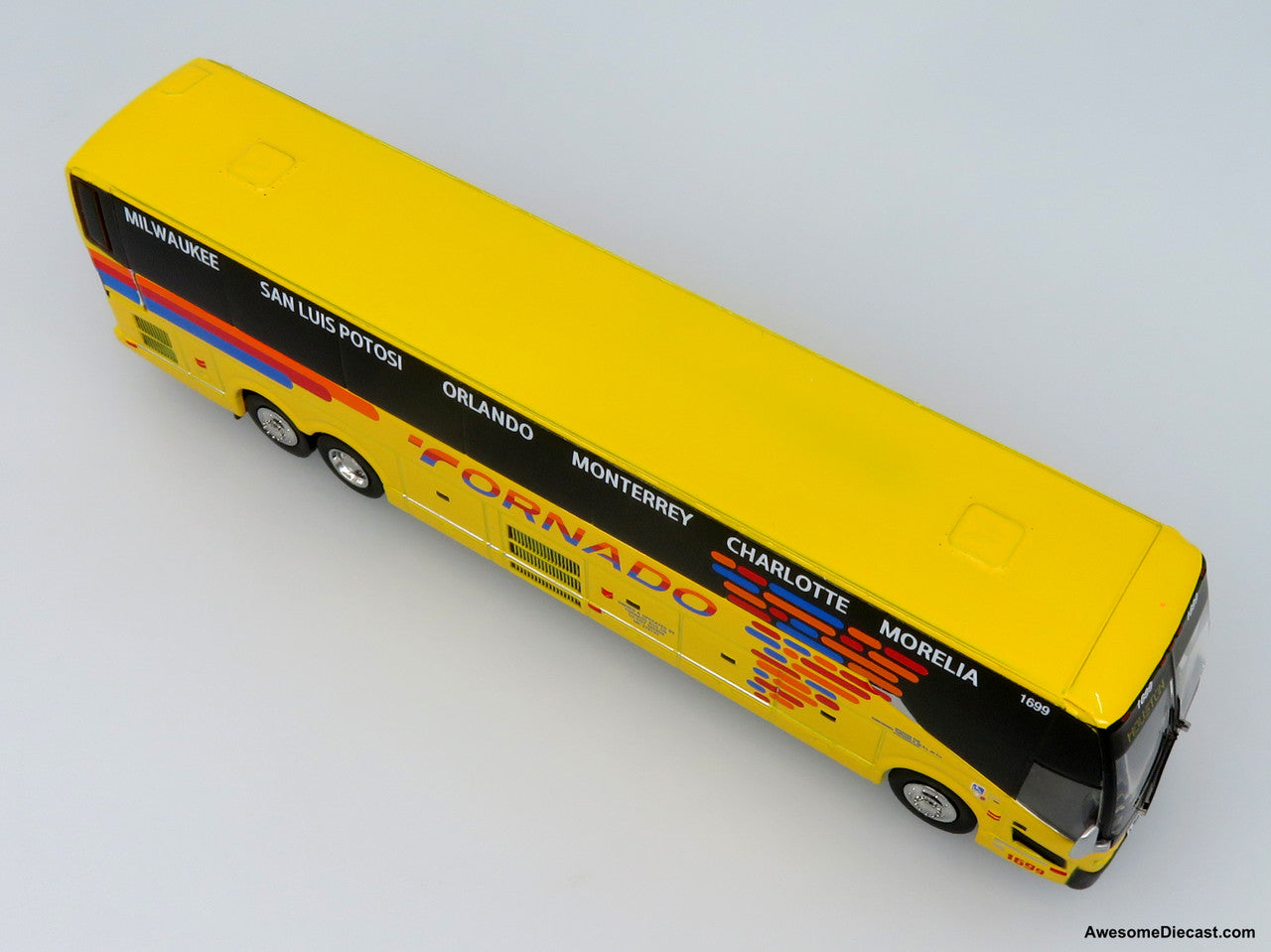 Prevost H3-45 Coach: Tornado Bus Company 1:87 Diecast Model Bus by Iconic Replicas