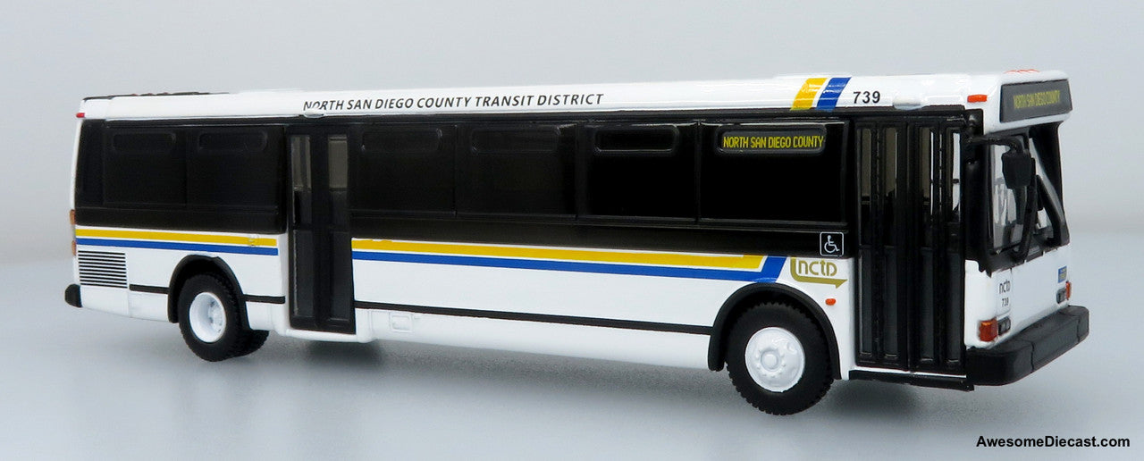 1980 Grumman 870 Transit Bus: North San Diego County Transit District (NCTD) 1:87 (HO) Diecast Model Bus by Iconic Replicas
