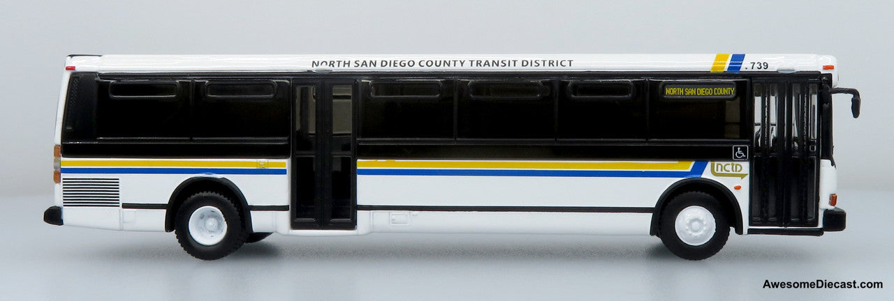 1980 Grumman 870 Transit Bus: North San Diego County Transit District (NCTD) 1:87 (HO) Diecast Model Bus by Iconic Replicas