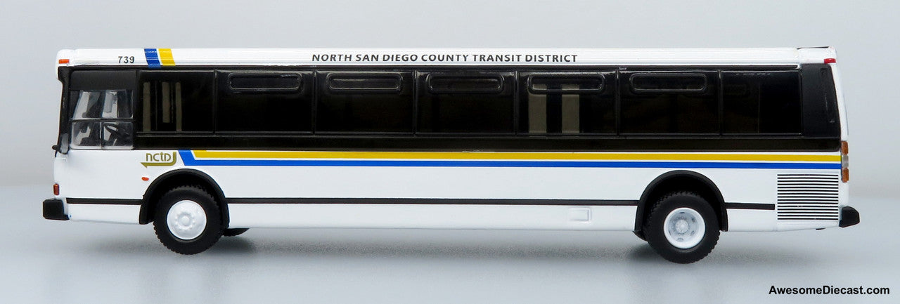 1980 Grumman 870 Transit Bus: North San Diego County Transit District (NCTD) 1:87 (HO) Diecast Model Bus by Iconic Replicas