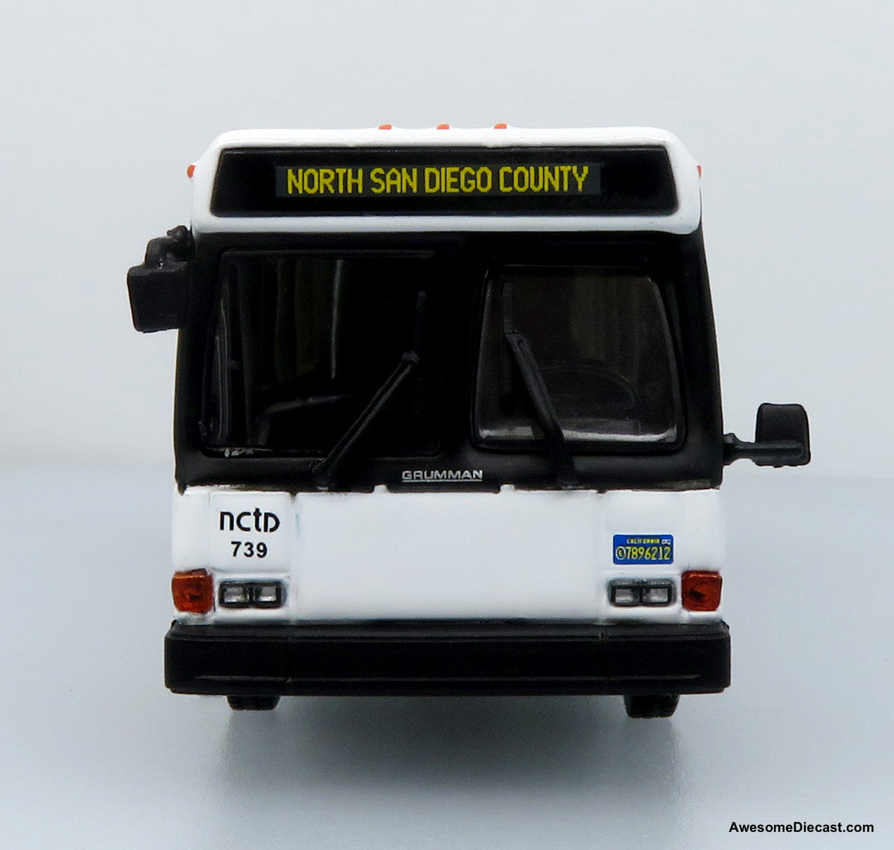 1980 Grumman 870 Transit Bus: North San Diego County Transit District (NCTD) 1:87 (HO) Diecast Model Bus by Iconic Replicas