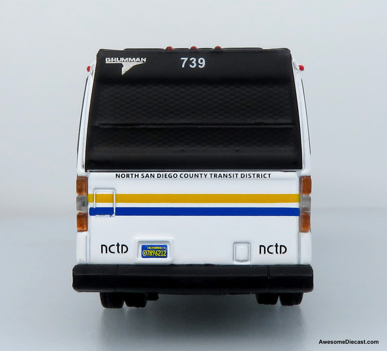 1980 Grumman 870 Transit Bus: North San Diego County Transit District (NCTD) 1:87 (HO) Diecast Model Bus by Iconic Replicas