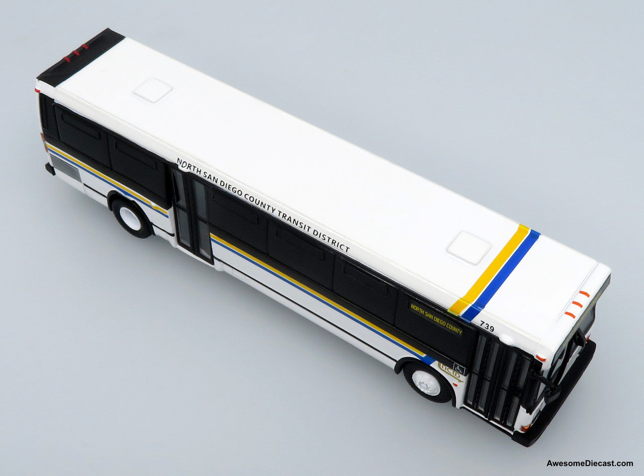 1980 Grumman 870 Transit Bus: North San Diego County Transit District (NCTD) 1:87 (HO) Diecast Model Bus by Iconic Replicas