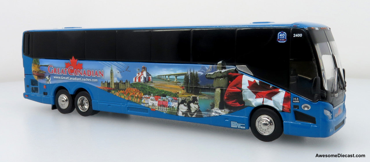 Prevost H3-45 Coach: Great Canadian Coaches 1:87 (HO) Diecast Model Bus by Iconic Replicas