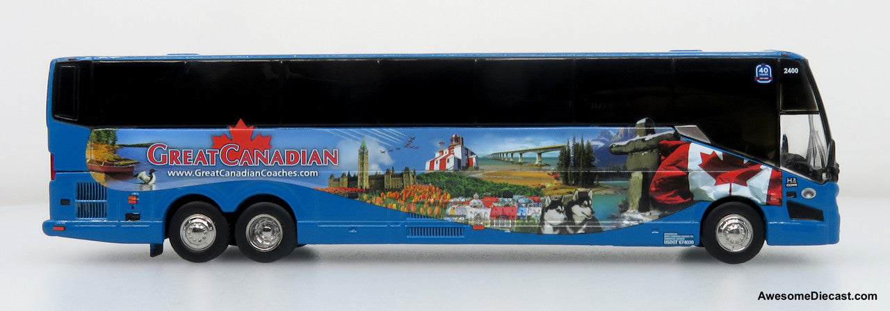 Prevost H3-45 Coach: Great Canadian Coaches 1:87 (HO) Diecast Model Bus by Iconic Replicas