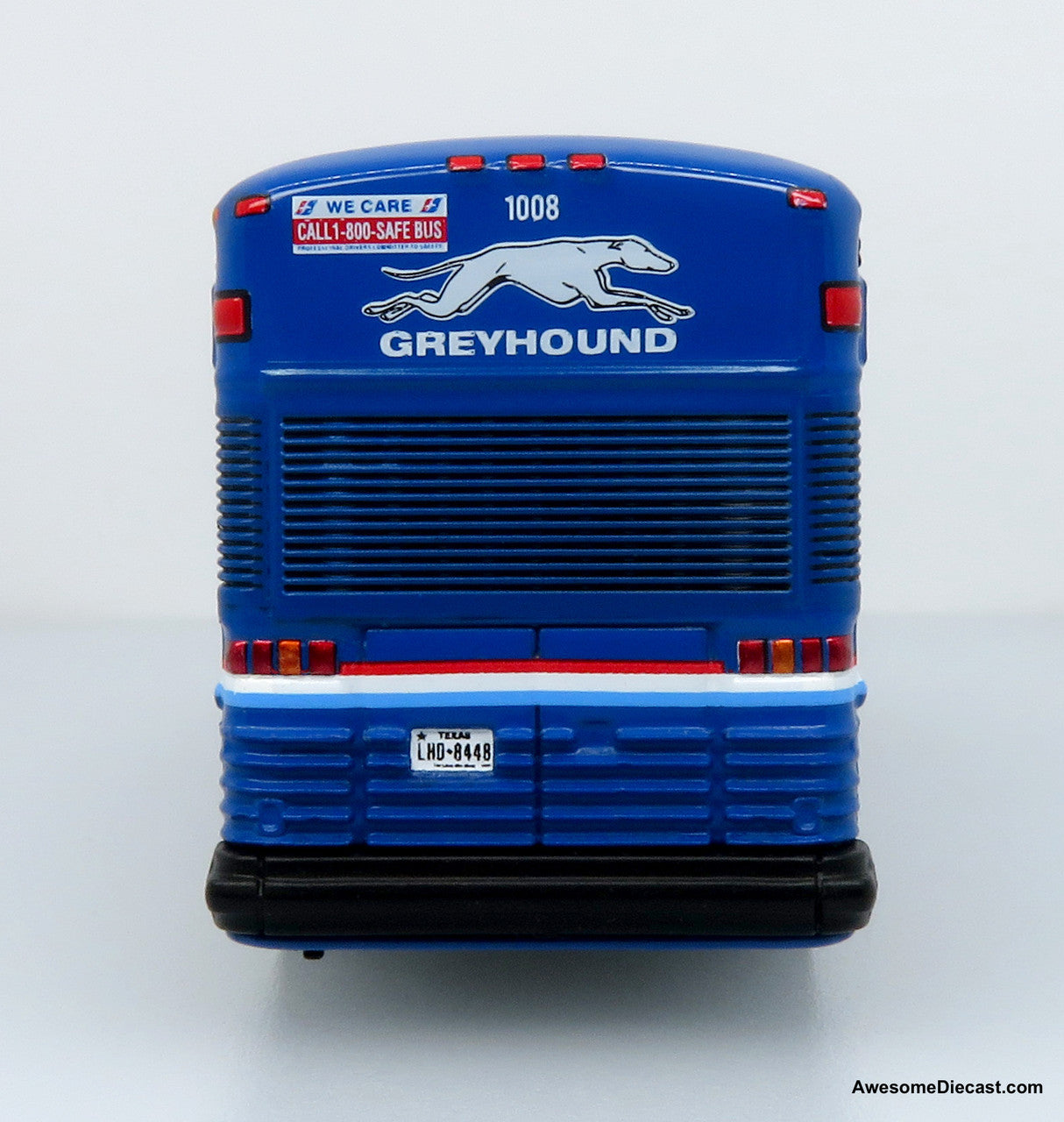 2001 MCI D4000 Coach: Greyhound Blue 1:87 (HO) Diecast Model Bus by Iconic Replicas