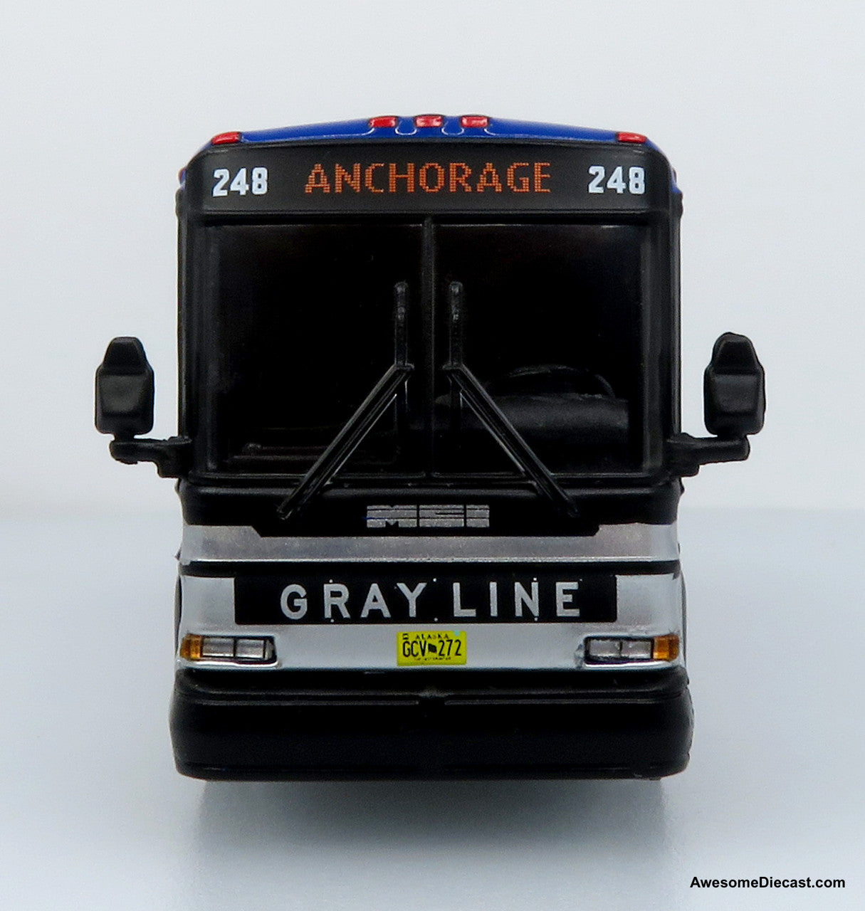 2001 MCI D4000 Coach: Gray Line of Alaska 1:87 (HO) Diecast Model Bus by Iconic Replicas