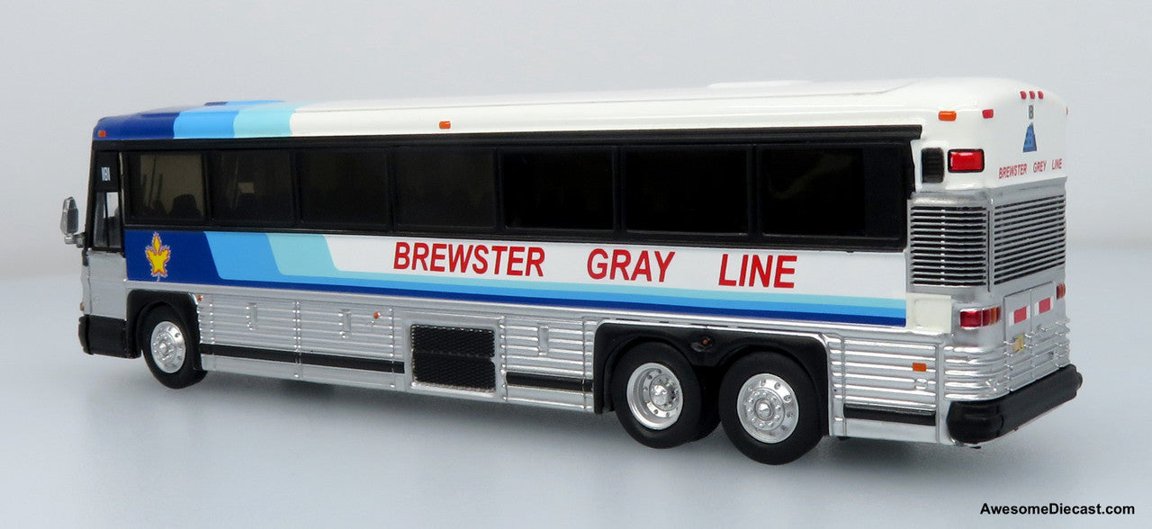 2001 MCI D4000 Coach: Brewster Gray Line 1:87 (HO) Diecast Model Bus by Iconic Replicas