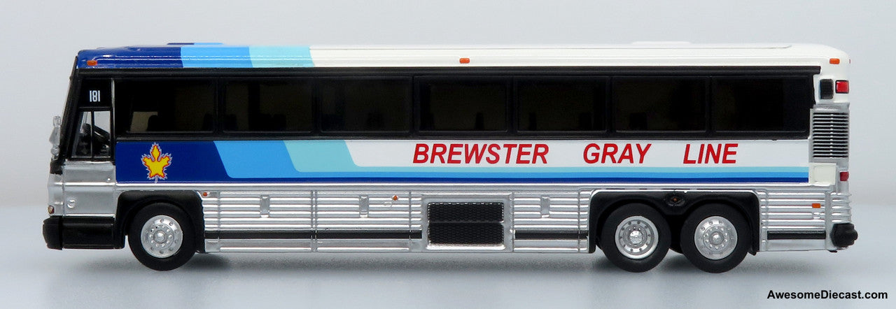 2001 MCI D4000 Coach: Brewster Gray Line 1:87 (HO) Diecast Model Bus by Iconic Replicas