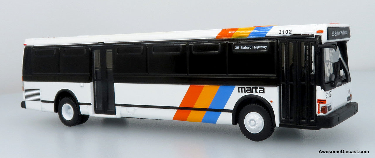 1980 Grumman 870 Transit Bus: MARTA Atlanta 1:87 (HO) Diecast Model Bus by Iconic Replicas