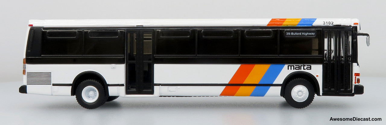 1980 Grumman 870 Transit Bus: MARTA Atlanta 1:87 (HO) Diecast Model Bus by Iconic Replicas