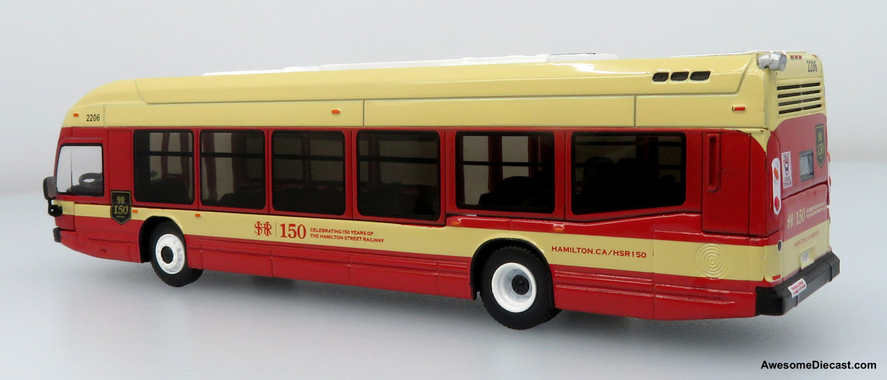 Last Few!! Nova Bus LFS HEV Transit Bus: Hamilton — 150th Anniversary 1:87 (HO) Diecast Model Bus by Iconic Replicas