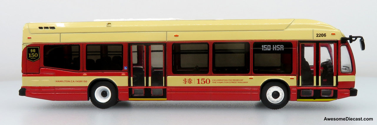 Last Few!! Nova Bus LFS HEV Transit Bus: Hamilton — 150th Anniversary 1:87 (HO) Diecast Model Bus by Iconic Replicas