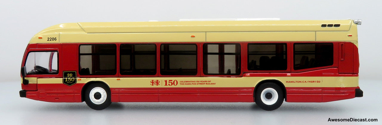 Last Few!! Nova Bus LFS HEV Transit Bus: Hamilton — 150th Anniversary 1:87 (HO) Diecast Model Bus by Iconic Replicas