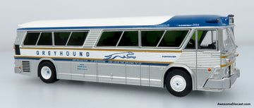 1964 MCI MC-5A Coach: Greyhound Golden Anniversary 1:87 (HO) Diecast Model Bus by Iconic Replicas