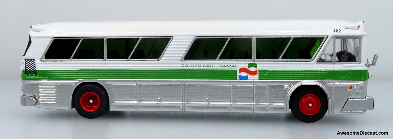 1964 MCI MC-5A Coach: Golden Gate Transit 1:87 (HO) Diecast Model Bus by Iconic Replicas