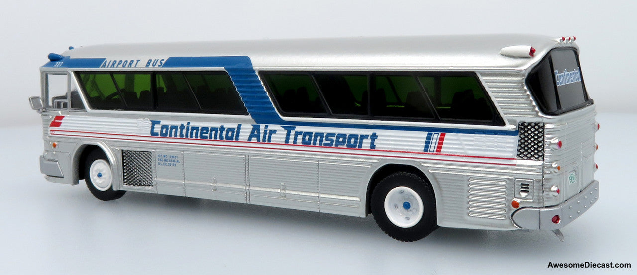 1964 MCI MC-5A Coach: Continental Air Transport / O’Hare Airport 1:87 (HO) Diecast Model Bus by Iconic Replicas