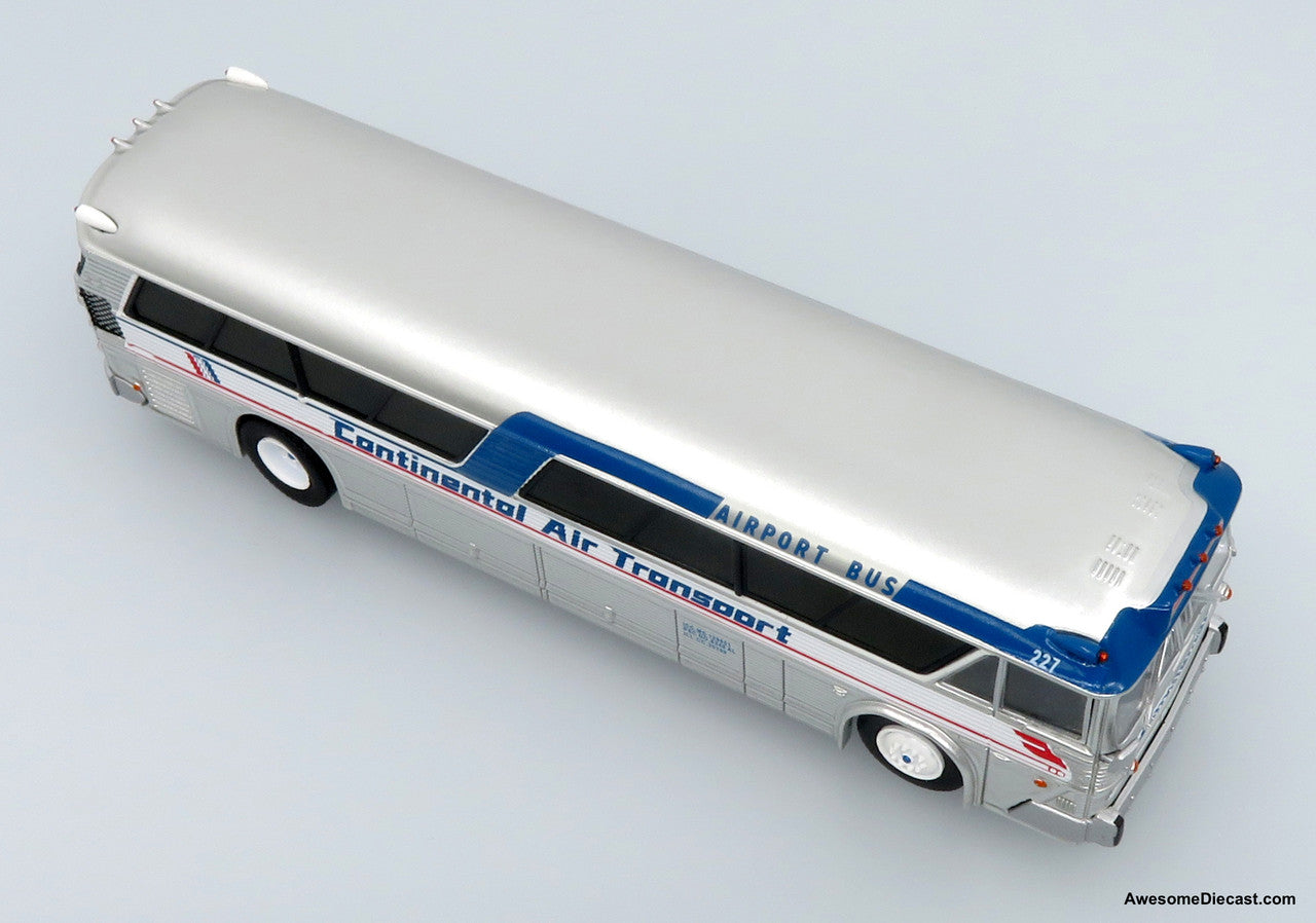 1964 MCI MC-5A Coach: Continental Air Transport / O’Hare Airport 1:87 (HO) Diecast Model Bus by Iconic Replicas