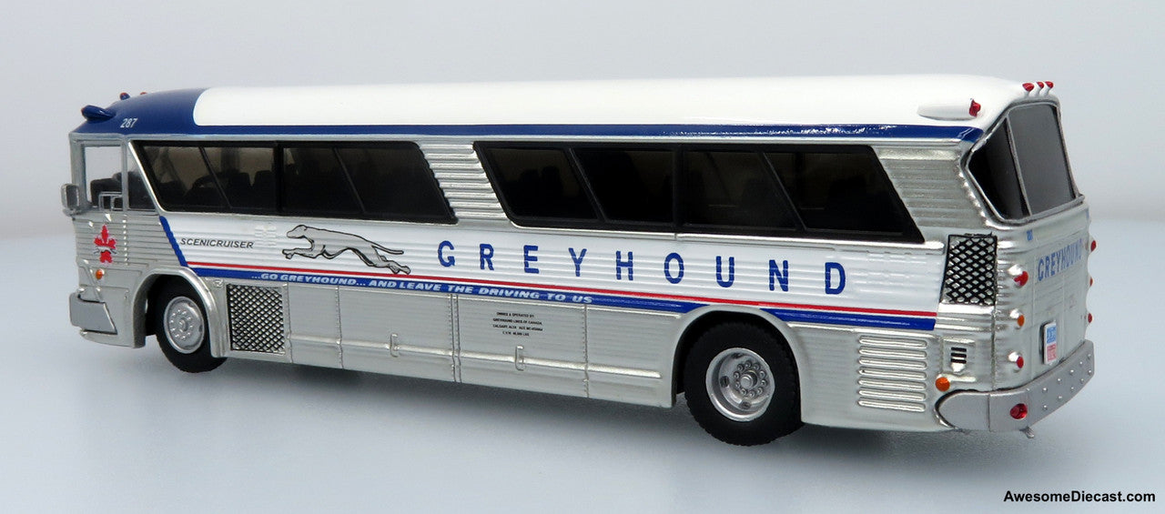 1964 MCI MC-5A Coach: Greyhound Canada 1:87 (HO) Diecast Model Bus by Iconic Replicas