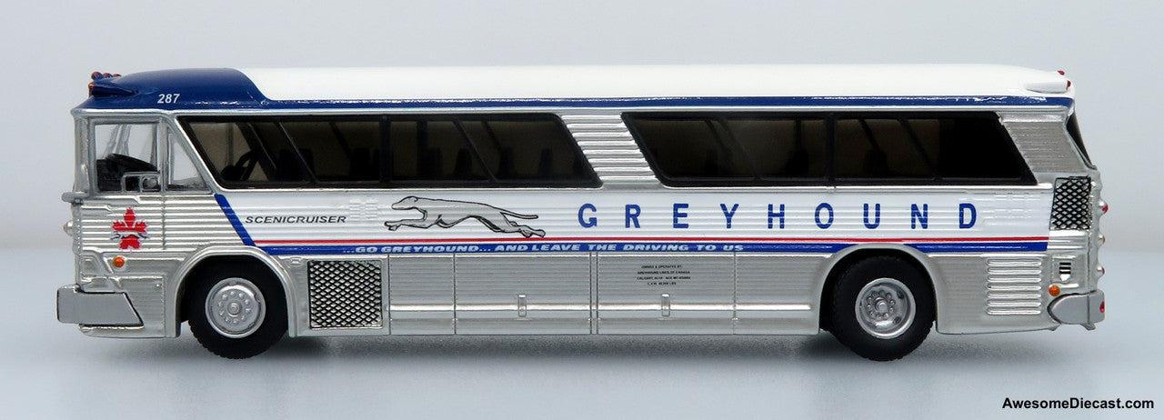 1964 MCI MC-5A Coach: Greyhound Canada 1:87 (HO) Diecast Model Bus by Iconic Replicas