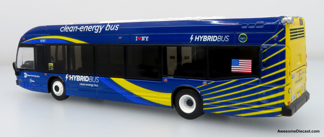 Nova Bus LFSH Hybrid Transit Bus: MTA New York City 1:87 (HO) Diecast Model Bus by Iconic Replicas