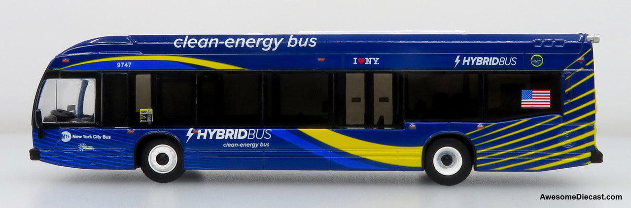 Nova Bus LFSH Hybrid Transit Bus: MTA New York City 1:87 (HO) Diecast Model Bus by Iconic Replicas