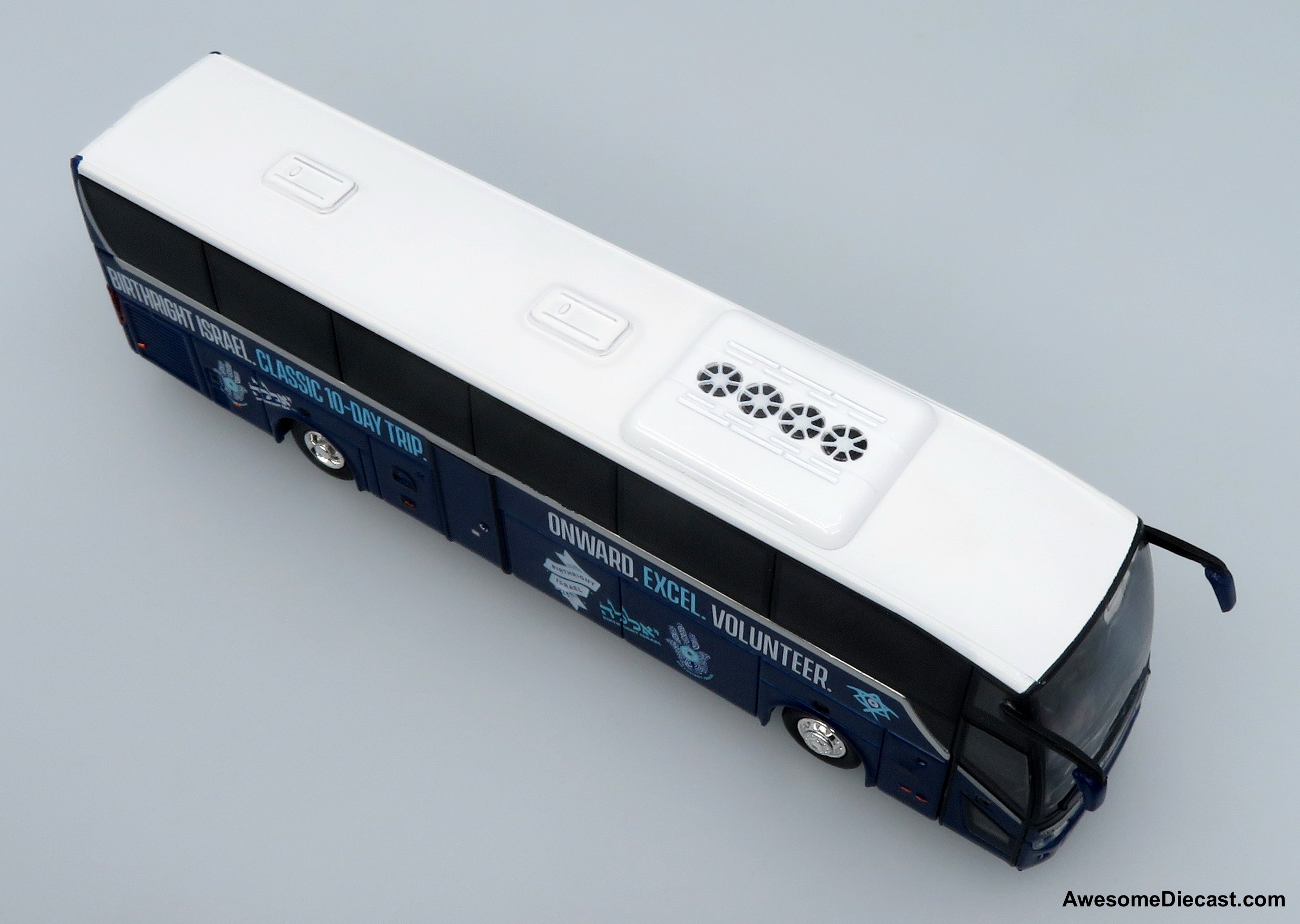 TEMSA Maraton Coach: Birthright Israel 1:87 (HO) Diecast Model Bus by Iconic Replicas
