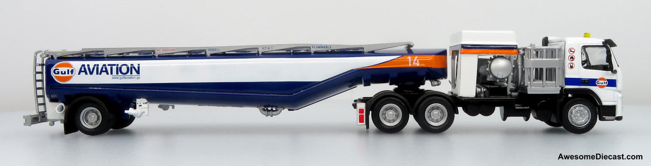 Volvo FM500 w/ Esterer Aviation Refueling Tanker: Gulf Aviation 1:87 (HO) Diecast Model Truck by Iconic Replicas