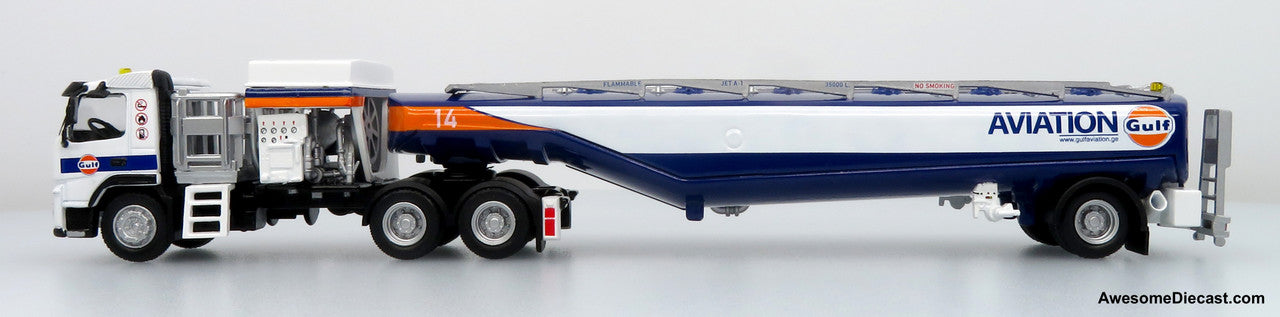 Volvo FM500 w/ Esterer Aviation Refueling Tanker: Gulf Aviation 1:87 (HO) Diecast Model Truck by Iconic Replicas