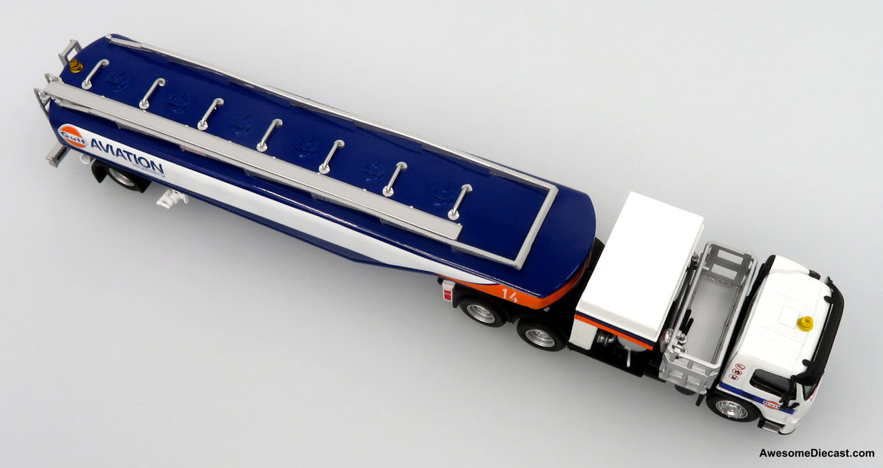 Volvo FM500 w/ Esterer Aviation Refueling Tanker: Gulf Aviation 1:87 (HO) Diecast Model Truck by Iconic Replicas