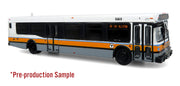 New Flyer D40LF Transit Bus: MBTA Boston 1:87 (HO) Diecast Model Bus by Iconic Replicas