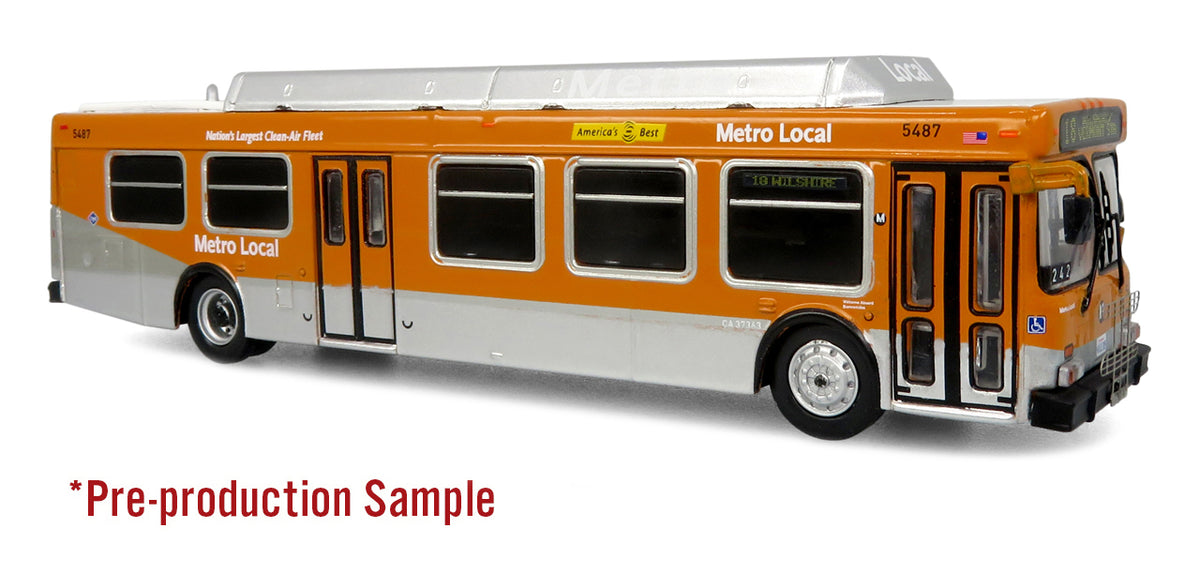 New Flyer C40LF Transit Bus: Los Angeles Metro 1:87 (HO) Diecast Model Bus by Iconic Replicas